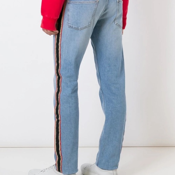 Palm Angels Blue Side Stripe Jeans - Picture 4 of 5